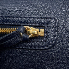 Load image into Gallery viewer, BALENCIAGA Metal Edge Clutch Bag Navy390186 Goatskin Leather
