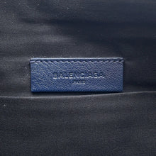 Load image into Gallery viewer, BALENCIAGA Metal Edge Clutch Bag Navy390186 Goatskin Leather
