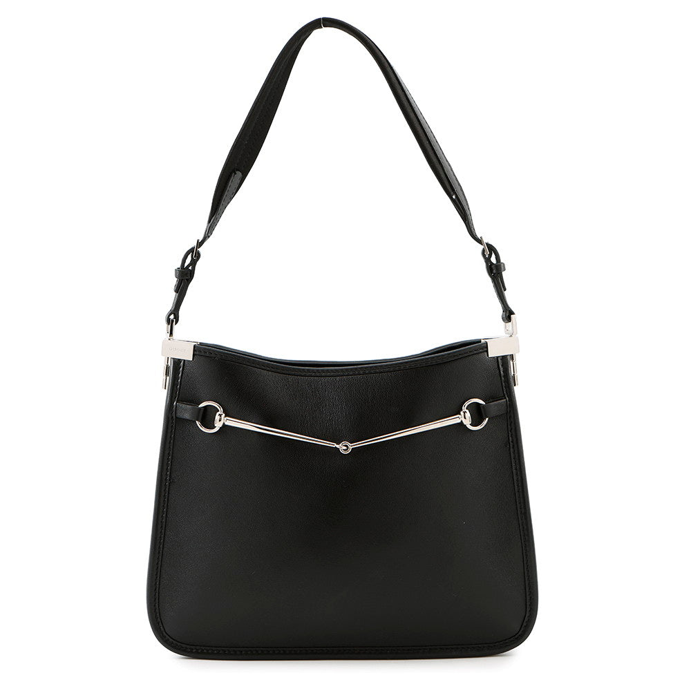 GUCCI Horsebit Slim Black764191 Leather