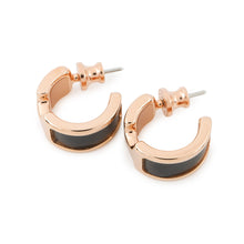 将图像加载到图库查看器中，HERMES Olymp Earrings Size PM Black Metal Box Calf Leather
