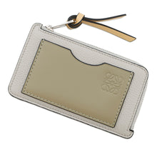 Load image into Gallery viewer, LOEWE Coin purse coin card holder Shell Gray/EucalyptusC660Z40X07 Soft Grained Calf Leather
