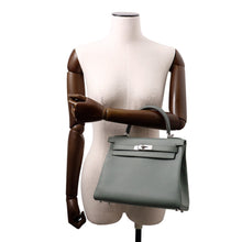 将图像加载到图库查看器中，HERMES Kelly Retourne Vert Amand Evercolor Size 28

