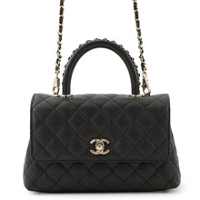 Load image into Gallery viewer, CHANEL Matelasse CC Logo Coco Handle BlackA92990 Caviar Leather Size XS
