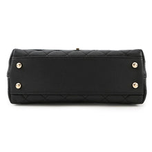 Load image into Gallery viewer, CHANEL Matelasse CC Logo Coco Handle BlackA92990 Caviar Leather Size XS
