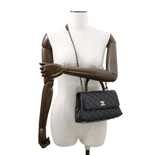 Load image into Gallery viewer, CHANEL Matelasse CC Logo Coco Handle BlackA92990 Caviar Leather Size XS
