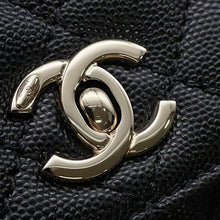 Load image into Gallery viewer, CHANEL Matelasse CC Logo Coco Handle BlackA92990 Caviar Leather Size XS
