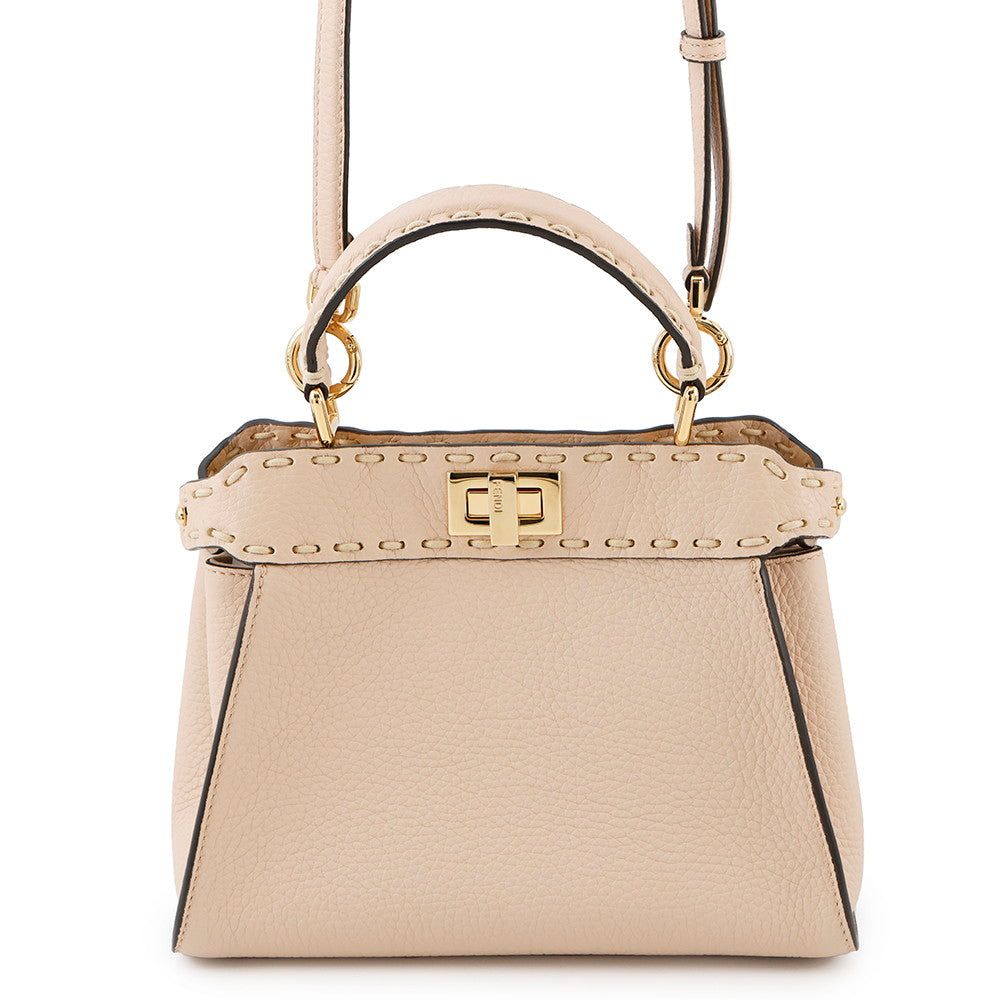 FENDI Peekaboo Selleria Jasmin Flower8BN244 Leather Size Mini