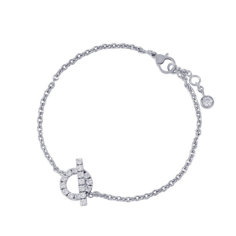 HERMES Finesse Bracelet Size STH219410B 00ST 18K White Gold