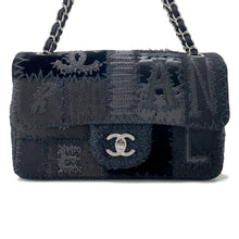 将图像加载到图库查看器中，CHANEL Patchwork Single Flap Chainshoulder Bag BlackA65468 Tweed Patent Leather Leather Fabric
