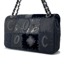 将图像加载到图库查看器中，CHANEL Patchwork Single Flap Chainshoulder Bag BlackA65468 Tweed Patent Leather Leather Fabric

