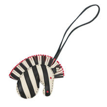 Load image into Gallery viewer, HERMES Bag Charm Gigi Savannah Craie/Black/Rose Mexico Lambskin
