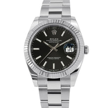 Load image into Gallery viewer, ROLEX Datejust W41mm Stainless Steel K18WG Black Dial126334
