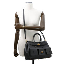 Load image into Gallery viewer, BALENCIAGA Bel Air Carryall Black812545 Smooth Calf Leather Size Small
