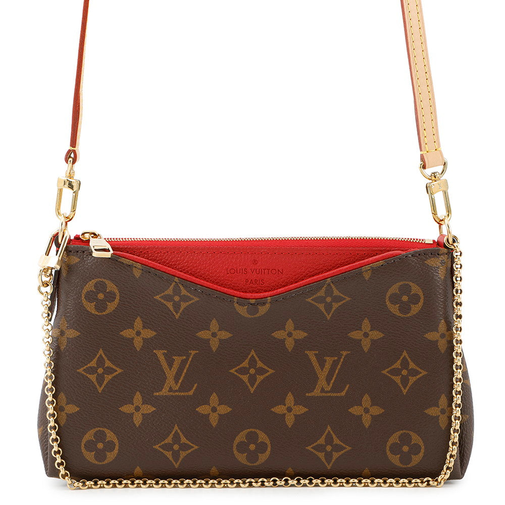 LOUIS VUITTON Pallas Clutch CeriseM41638 Monogram