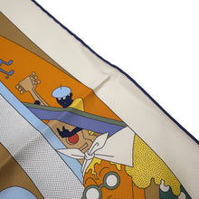 将图像加载到图库查看器中，HERMES Carre CA DECOIFFE Sa Decowaf Size 90 Marine/Claim/Vert Silk100%
