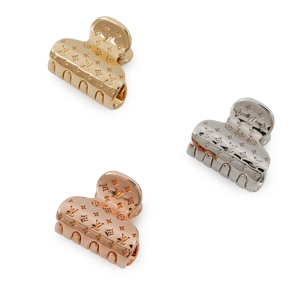 LOUIS VUITTON Accessories Shubu Nanogram Hair Clip Gold/Pink Gold/SilverM68940 Metal Size PM