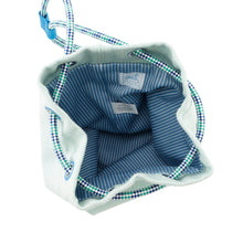将图像加载到图库查看器中，HERMES Epope Duffle Bag Green/Blue Wool 100%
