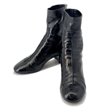 将图像加载到图库查看器中，CHANEL short boots BlackG34327 Leather Size 37C
