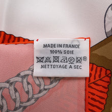 Load image into Gallery viewer, HERMES Grandma Carre Details Size 70 Rose Poodle/Red/Beige・Dore Silk100%
