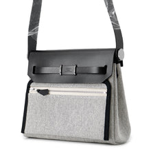 Load image into Gallery viewer, HERMES Herbag zip Ecru/Black Toile Military Vache Hunter Leather Size Mini
