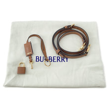 Load image into Gallery viewer, BURBERRY Check Bowling Bag Archive Beige/Briar Brown81097911 PVC Leather Size Mini
