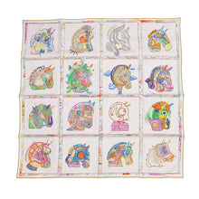 Load image into Gallery viewer, HERMES Scarf Carre Chevaloscope Size 90 Rose Nakl / Vert / Multicolor Silk 100%
