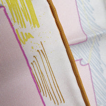 Load image into Gallery viewer, HERMES Scarf Carre Chevaloscope Size 90 Rose Nakl / Vert / Multicolor Silk 100%

