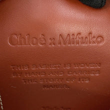Load image into Gallery viewer, Chloe Woody Bucket Shoulder Bag WhiteCHC22SS381G55 Straw Canvas Leather Size Small
