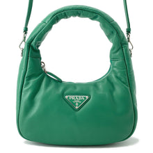 将图像加载到图库查看器中，PRADA Hobo 2WAYBag Green1BA384 Leather
