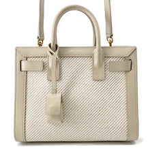 Load image into Gallery viewer, SAINT LAURENT PARIS ★Jour Beige/Ivory400632 Calf Leather Cotton Linen Size Nano
