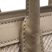 将图像加载到图库查看器中，SAINT LAURENT PARIS Jour Beige/Ivory400632 Calf Leather Cotton Linen Size Nano
