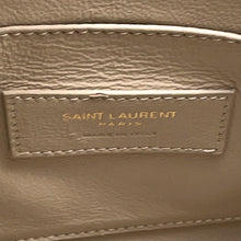 将图像加载到图库查看器中，SAINT LAURENT PARIS Jour Beige/Ivory400632 Calf Leather Cotton Linen Size Nano
