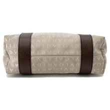 Load image into Gallery viewer, BVLGARI Logomania Tote Beige/Brown Canvas Leather
