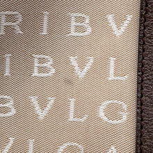 将图像加载到图库查看器中，BVLGARI Logomania Tote Beige/Brown Canvas Leather
