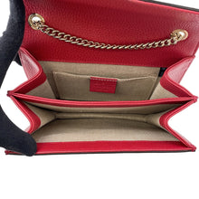 将图像加载到图库查看器中，GUCCI Interlocking G ChainShoulder Bag Red510304 Leather
