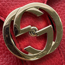 将图像加载到图库查看器中，GUCCI Interlocking G ChainShoulder Bag Red510304 Leather
