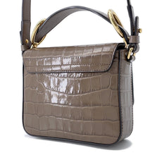 将图像加载到图库查看器中，Chloe Chloe C Shoulder Bag Khaki Embossed Leather
