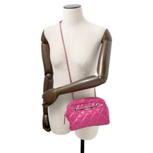 将图像加载到图库查看器中，CHANEL Cocorain Chain Shoulder PinkA93156 Rubber
