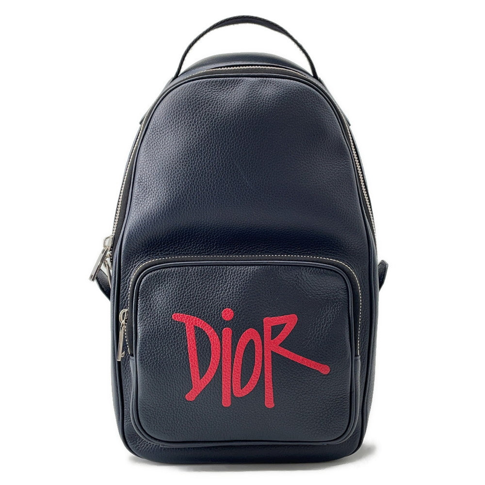 Dior Shawn Stüssy Collaboration 2020 Cross Body Bag Navy/Black/Red1ESBO013GDS Leather