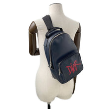 将图像加载到图库查看器中，Dior Shawn Stüssy Collaboration 2020 Cross Body Bag Navy/Black/Red1ESBO013GDS Leather
