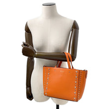 Load image into Gallery viewer, JIMMY CHOO Pegasi 2WAY Bag Orange Leather Size S
