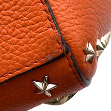 将图像加载到图库查看器中，JIMMY CHOO Pegasi 2WAY Bag Orange Leather Size S
