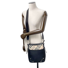 Load image into Gallery viewer, BURBERRY Shoulder Bag Black/Beige Canvas Leather
