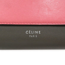 Load image into Gallery viewer, CELINE Pocket Large Flap Chain Wallet Gray/Orange/Pink105213 Leather
