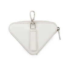 Load image into Gallery viewer, PRADA Triangle Coin purse White1TL433 Leather

