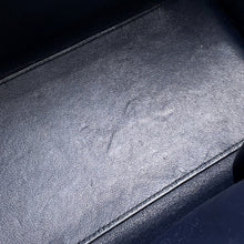 Load image into Gallery viewer, CELINE Luggage shopper Navy/Cream/Light Blue Leather Size micro
