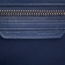 Load image into Gallery viewer, CELINE Luggage shopper Navy/Cream/Light Blue Leather Size micro
