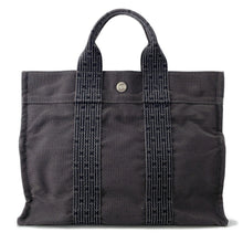 Load image into Gallery viewer, HERMES Her Line Tote Gray Nylon Canvas Size PM
