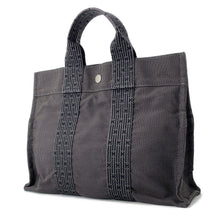 Load image into Gallery viewer, HERMES Her Line Tote Gray Nylon Canvas Size PM
