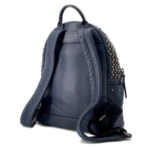 Load image into Gallery viewer, MCM Studded Backpack Navy Leather
